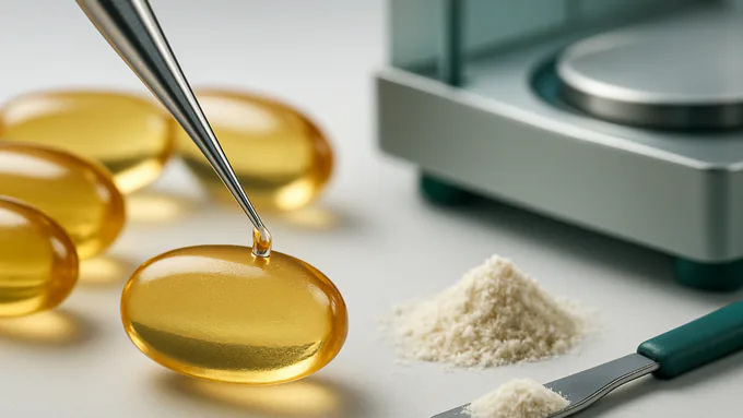 Quality review of softgel leak tests, fill weights, and oxidation metrics prior to release